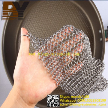 Chain Mail Pot Scrubber Gusseisen Kettenreiniger